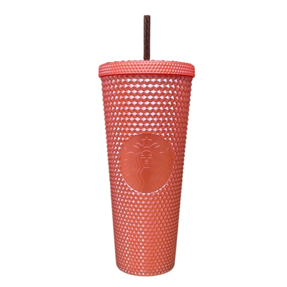 NWT Starbucks Diamond Studded Bling Halloween Orange 24oz Tumbler Cold Cup New